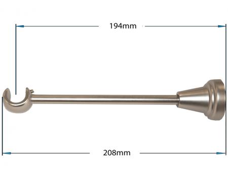 Garniže 16mm - jednoradové - CYLINDER - satin